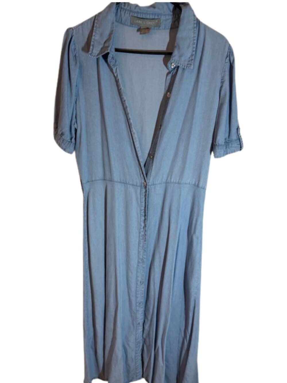 💙✨ Lark + Grey Long Dress – Blue ✨📏 Size: L 💖 Great Condition!
